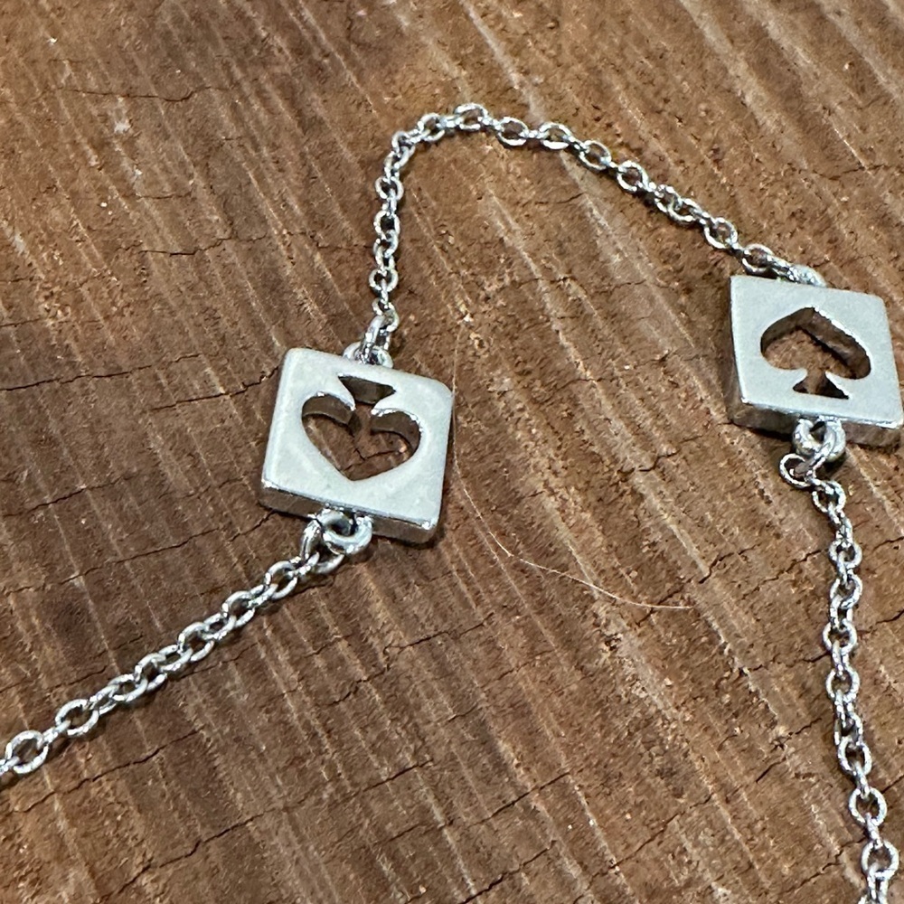 Kate Spade Silver Necklace with Gold Heart Accents - Picture 6 of 6